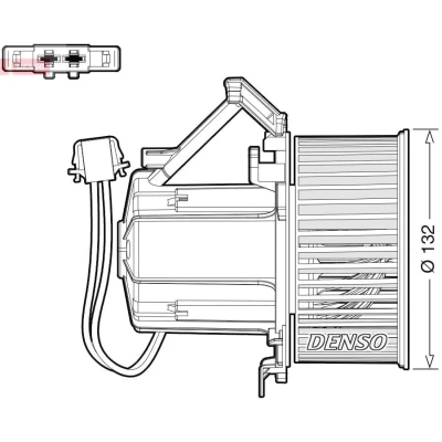 Afbeelding van DENSO DEA02009 Interieurventilator voor voertuigen met stuur links AUDI: Q5, A5 B8 Convertible, A4 Avant