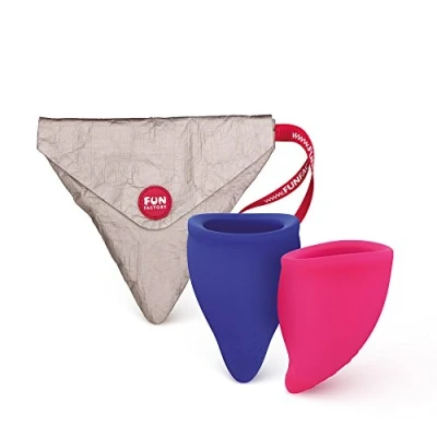 Afbeelding van Fun Factory Cup Explore Kit (maat A + maat B) Menstruatie Roze &amp; Blauw Stimulerend supplement