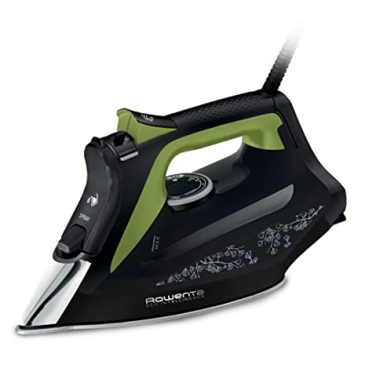 Afbeelding van Rowenta DW6330D1 Eco Intelligence stoomstrijkijzer, optimale stoomverdeling, vermogen 2500 W, snelle opwarmtijd, 1 l, zwart/groen