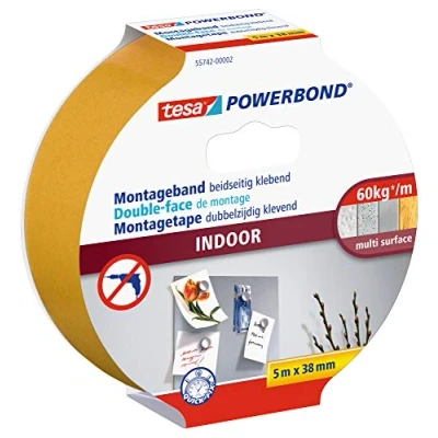 Image de tesa Powerbond Double face INDOOR, 38 mm x 5,0 m