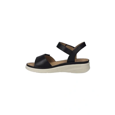 Afbeelding van Josef Seibel Sandalen met plateauzool, Dames, Maat: 36, Schwarz Leer