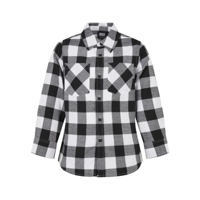 Afbeelding van Urban Classics Checked Overhemd voor kinderen, Maat: 110/116, Black forest