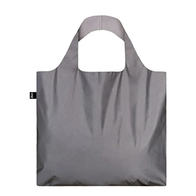 Afbeelding van LOQI Reflective Silver Bag handtas, zilver., strandtas