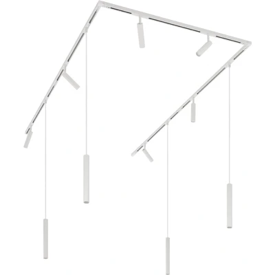 Afbeelding van QAZQA slimline uzzy keno Moderne Spot railsysteem verlichting, railverlichting geschikt voor led 10 lichts L 412 cm Wit
