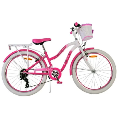 Afbeelding van Volare Lovely Kinderfiets Meisjes 24 inch Roze 7 Versnellingen