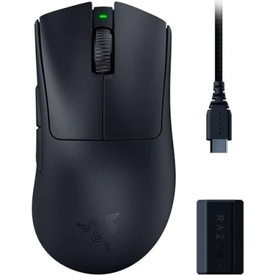 Image de Razer Bundle Souris Gaming Deathadder V3 Pro + Hyperpolling Dongle Sans Fil Noir (rz01 04630300 r3wl)