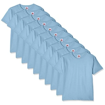 Afbeelding van Fruit of the Loom Kids 10 stuks T shirt voor jongens (10 stuks), Blauw (Sky Blue Yt), 9 11 jaar