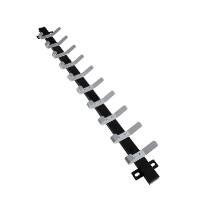 Afbeelding van Wandkapstok Basic 100 cm breed 10 jashaken Zwart