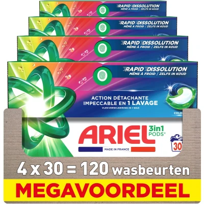 Afbeelding van Ariel 3in1 Wasmiddel Pods Kleur 4 x 30 Wasbeurten