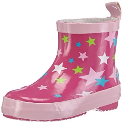 Afbeelding van Playshoes Kinderlaarzen, uniseks, natuurrubberen laarzen met reflectoren en sterren, Roze 18