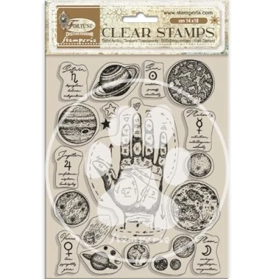 Afbeelding van Acrylstempel, 14 x 18 cm, Fortune elementen