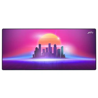Afbeelding van Xtrfy GP5 gaming muismat van XL stof (920 x 400 3 mm), gladde voor precisie, genaaide randen, antislip onderkant, machinewasbaar, Retrowave Edition