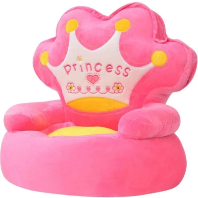 Afbeelding van vidaXL Kinderstoel prinses pluche roze