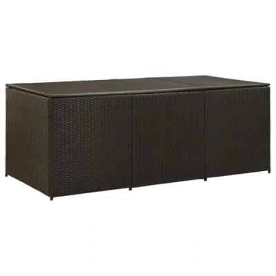 Afbeelding van vidaXL Opbergkist voor de tuin, polyrotan, 180 x 90 75 cm, bruin
