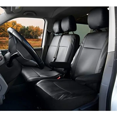 Afbeelding van Stoelhoezen van kunstleer, speciaal ontworpen voor VW T6 Transporter/Caravelle/Multivan vanaf 2015/19