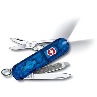 Afbeelding van Victorinox Signature Lite Blue Transparant Zakmes 7 functies