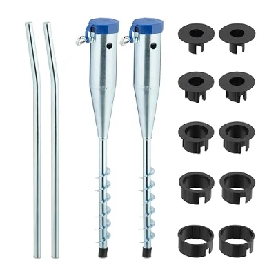 Afbeelding van grondanker parasol set van 2 voor droogmolen stokdikte 25 55 mm grondboor