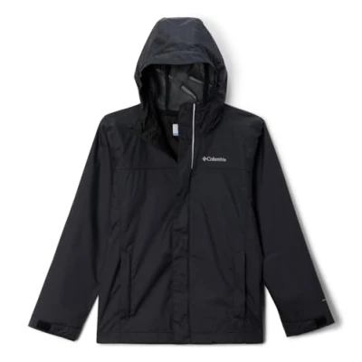 Image de Columbia Garçon Veste de pluie Watertight Jacket, Noir, 140