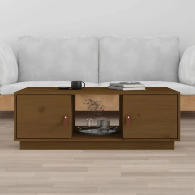 Afbeelding van Salontafel 100x50x35 cm massief grenenhout honingbruin