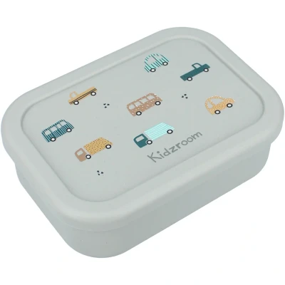 Afbeelding van Kidzroom Sweet Cuddles Lunchbox Groen Auto&#039;s