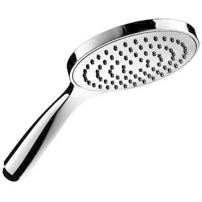 Afbeelding van HotBath Mate ronde handdouche 26.8 ë ̧13cm ABS kunststof nikkel Geborsteld