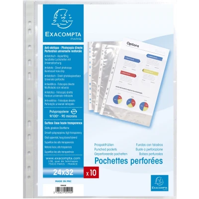 Afbeelding van Exacompta 55046E 10x SACHET 10 POCH. A4 P