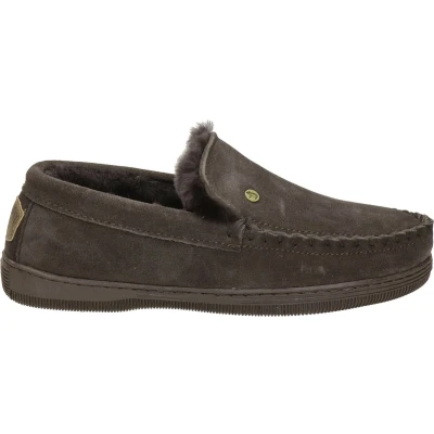 Afbeelding van Warmbat Grizzly Suede Heren Pantoffels Choco Maat 46