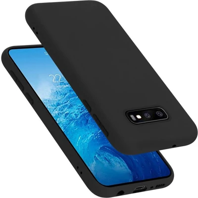 Afbeelding van Cadorabo Hoesje geschikt voor Samsung Galaxy S10e in LIQUID ZWART Beschermhoes gemaakt van flexibel TPU silicone Case Cover