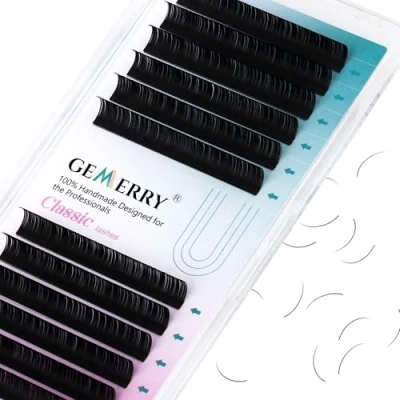 Image de 11mm Extension Cils Professionnel Individuel 0.20mm D curl Faux One by Soie à Naturels Eyelash de GEMERRY (0.20 11mm)