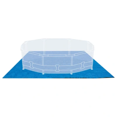 Afbeelding van Intex Grondzeil Vierkant Zwembad 472 x 427 cm Blauw Voor Extra Bescherming 0,14 Dikte Ondergrond Accessoires