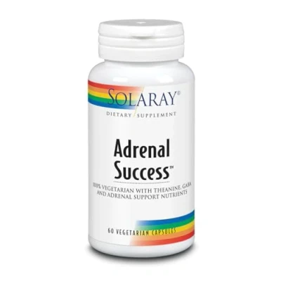 Afbeelding van SOLARAY Surrenal Success Plantaardige adaptogenen + Gaba &amp; L theanine voor gezonde stressondersteuning Geschikt veganisten 60 Vegcaps, One Size.