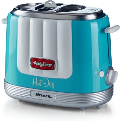 Afbeelding van Ariete 0206/01 50&#039;s Style Hotdog maker 650W 2 Sleuven Party Time Blauw