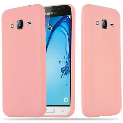 Afbeelding van Cadorabo Hoesje geschikt voor Samsung Galaxy J3 2015 in CANDY ROZE Beschermhoes gemaakt van flexibel TPU silicone Case Cover