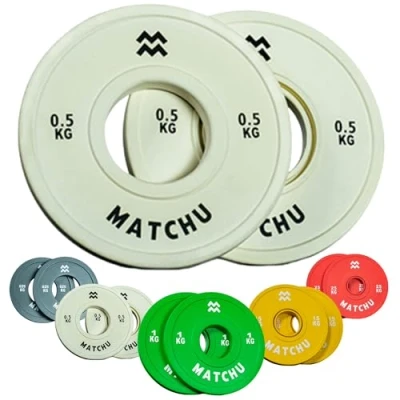 Afbeelding van Matchu Sports Fractional plates Mini halterschijven 0.5 KG Wit Set van 2 stuks