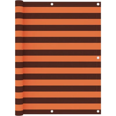 Afbeelding van Balkonscherm 120x400 cm oxford stof oranje en bruin