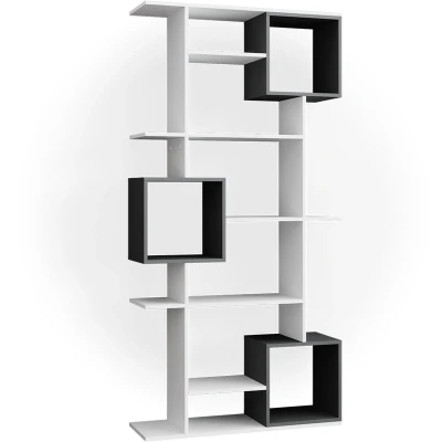 Afbeelding van Vicco opbergkast kubus &quot;Cube&quot;, wit/antraciet, 92 x 187,7 cm
