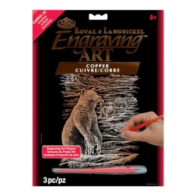 Afbeelding van Royal &amp; Langnickel COPF21 koperen gravurekunst, maat A4, grizzly beer