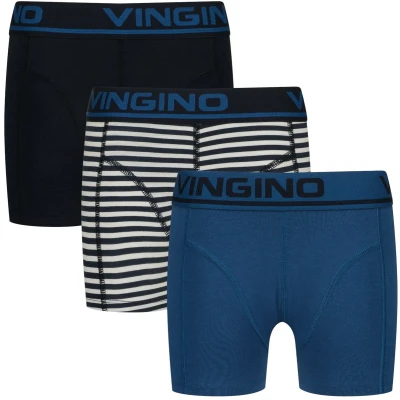 Afbeelding van Vingino jongens 3P boxers basic stripe blauw