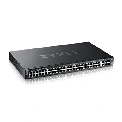 Image de Zyxel XGS2220 Series 54 Commutateur accès L3, NebulaFLEX Cloud Géré 48 x Ethernet Gigabit + 6 10 (liaison montante) de bureau, Montable sur rack