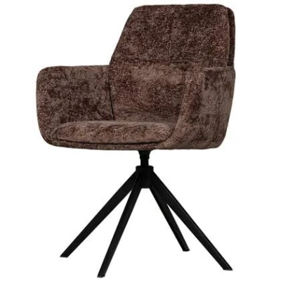 Afbeelding van WOOOD Grant Eetkamerstoel Chenille Coffee 85x60x63