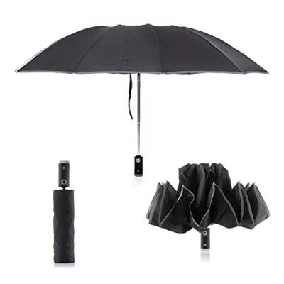 Afbeelding van Opvouwbare omgekeerd sluitende paraplu met LED Folbrella InnovaGoods