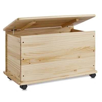 Afbeelding van Zeller 13182 Speelgoedkist Met Wielen, Hout