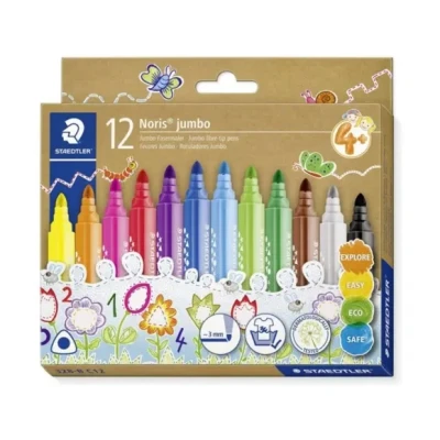 Afbeelding van Noris jumbo driekantige viltstift set 12 st