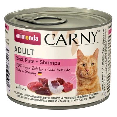 Afbeelding van Animonda Carny Rund, Kalkoen + Garnalen Adult 6 x 200 gram ( katten natvoer )