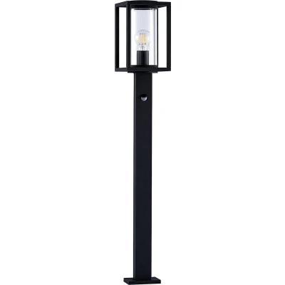 Afbeelding van Lucande Padverlichting, zuillampen 1licht Aluminium, glas H: 100 cm E27 grafietgrijs (RAL 840 M)