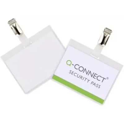 Afbeelding van Q Connect, Informatiebord, Naamplaatjes met clip