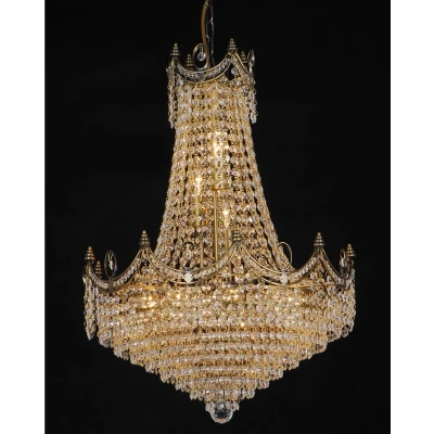Afbeelding van Clayre &amp; Eef Kroonluchter Ø 50x75190 cm Goudkleurig Ijzer Glas