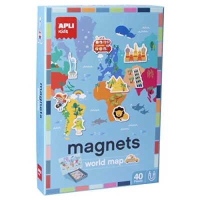 Image de Set de 40 magnets Apli Kids World Map