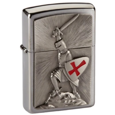 Afbeelding van Zippo Stormaansteker, aansteker van duurzaam metaal, het beste met aanstekervloeistof, navulbare aansteker, perfect voor sigaretten, sigaren, kaarsen, zakaansteker, embleem de