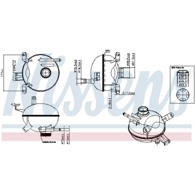 Afbeelding van NISSENS 996171 Expansievat 0,9 Met kap OPEL: Corsa B Hatchback
